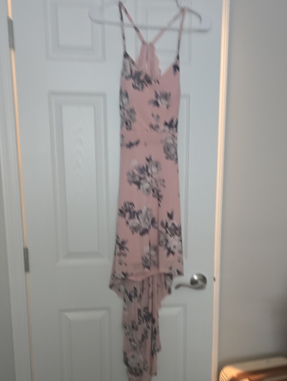 No Boundaries Pink Lace Maxi Dress with Floral Print